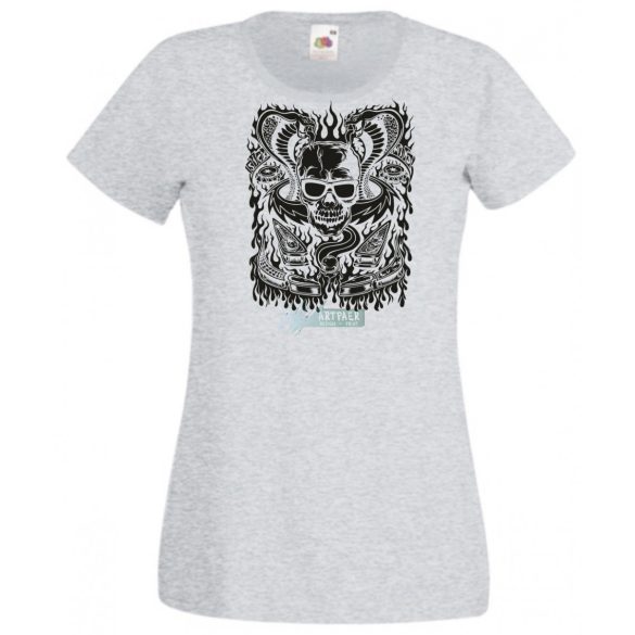 Fantasy - Kígyó, koponya, flipper női rövid ujjú póló