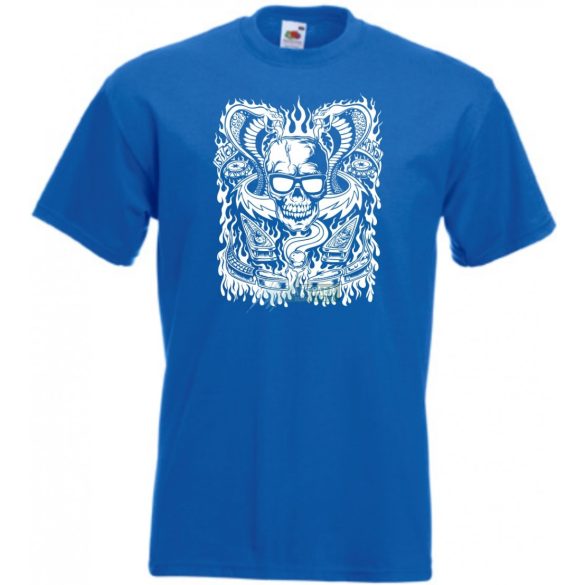 Fantasy - Kígyó, koponya, flipper férfi rövid ujjú póló