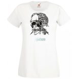 Hallgasd - Mielőtt elítéled - Skull - Metallica stílus női rövid ujjú póló