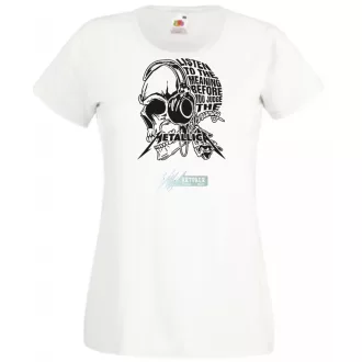   Hallgasd - Mielőtt elítéled - Skull - Metallica stílus női rövid ujjú póló