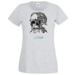 Hallgasd - Mielőtt elítéled - Skull - Metallica stílus női rövid ujjú póló