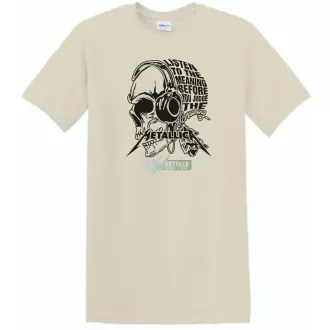   Hallgasd - Mielőtt elítéled - Skull - Metallica stílus férfi rövid ujjú póló