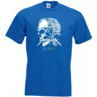   Hallgasd - Mielőtt elítéled - Skull - Metallica stílus férfi rövid ujjú póló