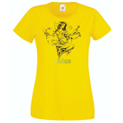 Fantasy Girl virág női rövid ujjú póló