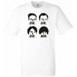 Négy muskétás - Dr Dr Dr Mr - agymenők módra férfi rövid ujjú póló