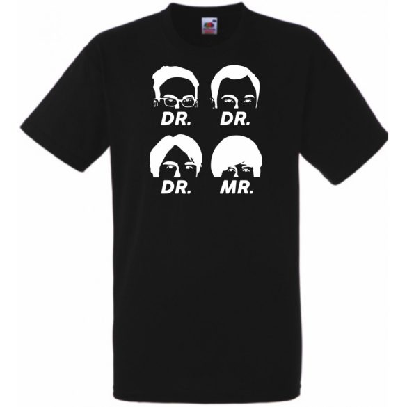 Négy muskétás - Dr Dr Dr Mr - agymenők módra férfi rövid ujjú póló