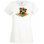 Bűvös kocka elfolyós női rövid ujjú póló