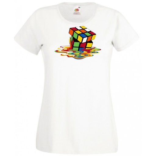 Bűvös kocka elfolyós női rövid ujjú póló