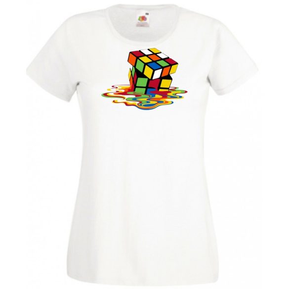 Bűvös kocka elfolyós női rövid ujjú póló