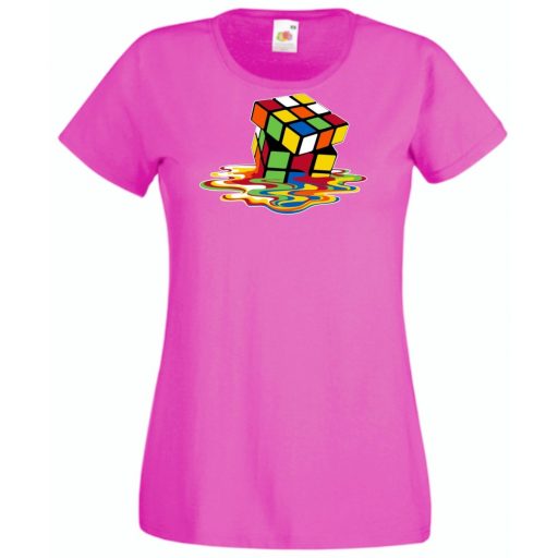 Bűvös kocka elfolyós női rövid ujjú póló