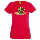 Bűvös kocka elfolyós női rövid ujjú póló