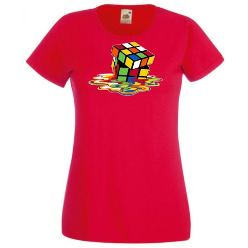 Bűvös kocka elfolyós női rövid ujjú póló