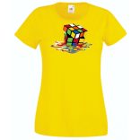 Bűvös kocka elfolyós női rövid ujjú póló