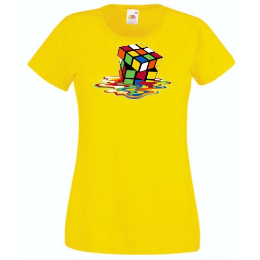 Bűvös kocka elfolyós női rövid ujjú póló