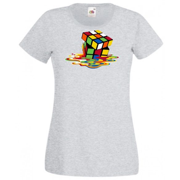 Bűvös kocka elfolyós női rövid ujjú póló