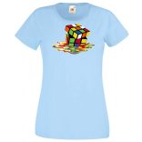 Bűvös kocka elfolyós női rövid ujjú póló