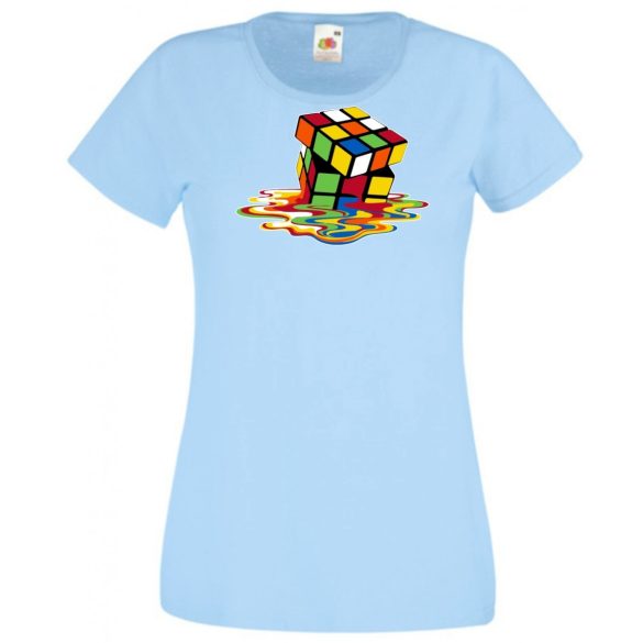 Bűvös kocka elfolyós női rövid ujjú póló