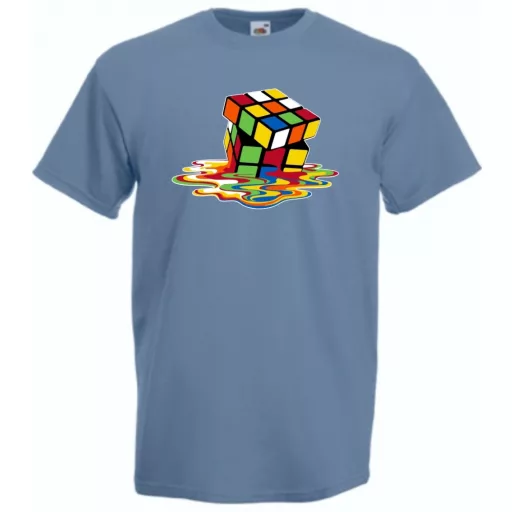 Bűvös kocka elfolyós férfi rövid ujjú póló