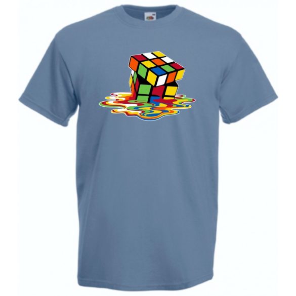 Bűvös kocka elfolyós férfi rövid ujjú póló