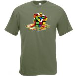 Bűvös kocka elfolyós férfi rövid ujjú póló