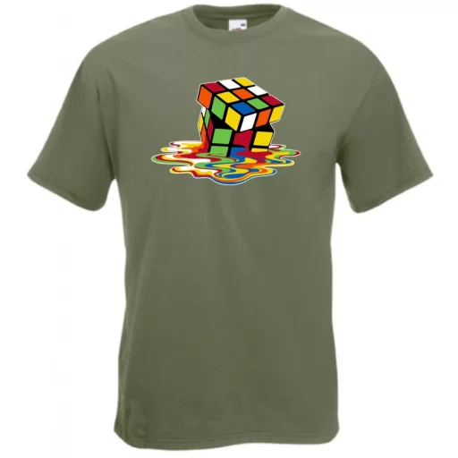 Bűvös kocka elfolyós férfi rövid ujjú póló