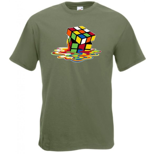 Bűvös kocka elfolyós férfi rövid ujjú póló