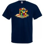 Bűvös kocka elfolyós férfi rövid ujjú póló