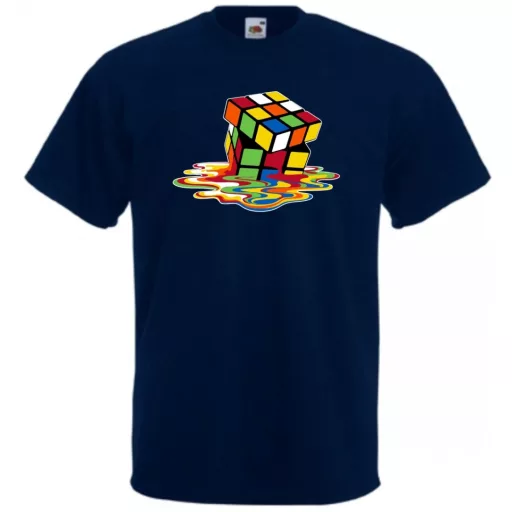 Bűvös kocka elfolyós férfi rövid ujjú póló