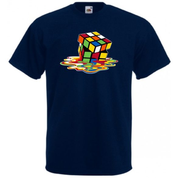 Bűvös kocka elfolyós férfi rövid ujjú póló