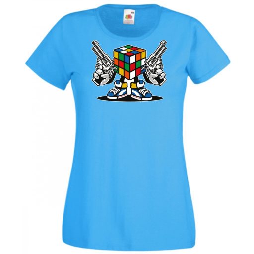 Mágikus bűvös kocka harcra kész női rövid ujjú póló