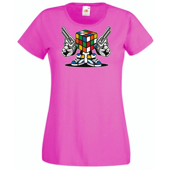 Mágikus bűvös kocka harcra kész női rövid ujjú póló