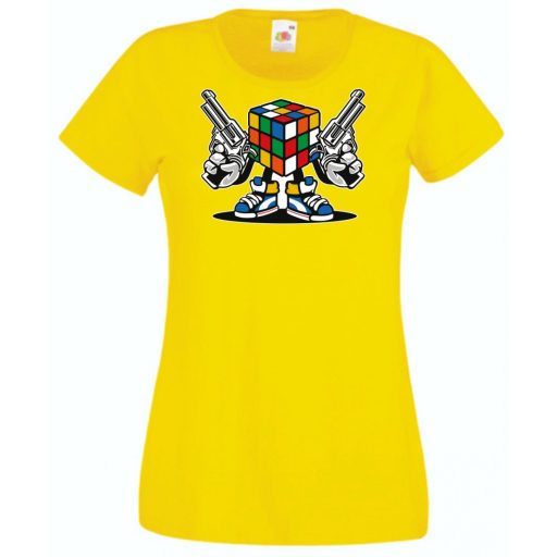 Mágikus bűvös kocka harcra kész női rövid ujjú póló