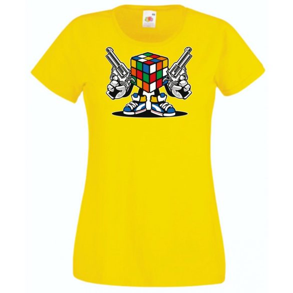 Mágikus bűvös kocka harcra kész női rövid ujjú póló