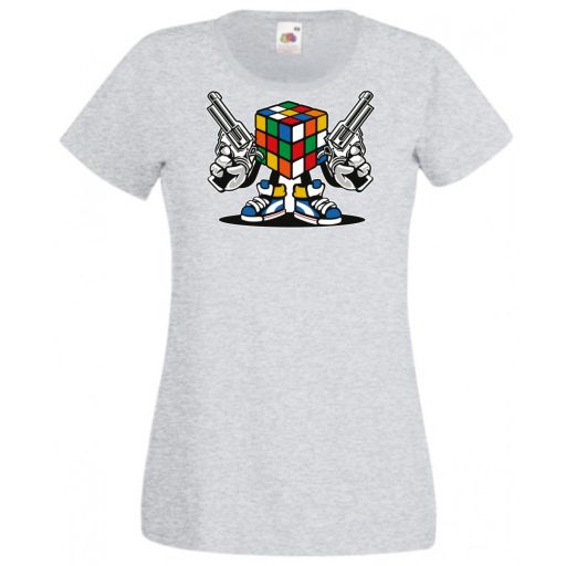 Mágikus bűvös kocka harcra kész női rövid ujjú póló