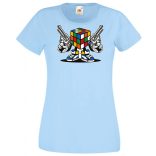 Mágikus bűvös kocka harcra kész női rövid ujjú póló