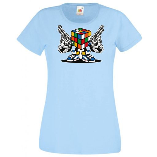 Mágikus bűvös kocka harcra kész női rövid ujjú póló