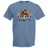 Mágikus bűvös kocka harcra kész férfi rövid ujjú póló