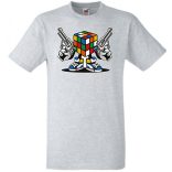 Mágikus bűvös kocka harcra kész férfi rövid ujjú póló