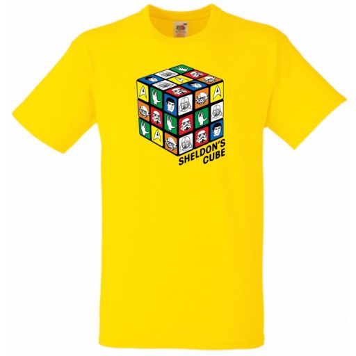 Sheldon bűvös mágikus kockája gyerek rövid ujjú póló
