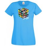 Sheldon bűvös mágikus kockája női rövid ujjú póló