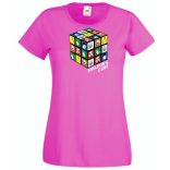 Sheldon bűvös mágikus kockája női rövid ujjú póló