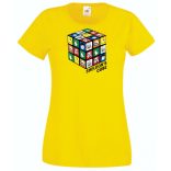 Sheldon bűvös mágikus kockája női rövid ujjú póló