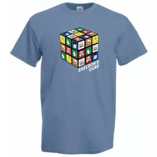 Sheldon bűvös mágikus kockája férfi rövid ujjú póló