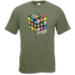 Sheldon bűvös mágikus kockája férfi rövid ujjú póló