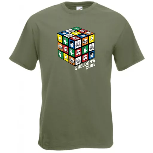 Sheldon bűvös mágikus kockája férfi rövid ujjú póló