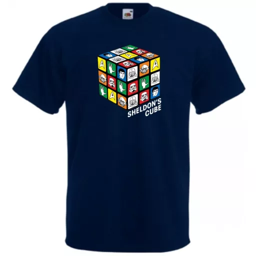 Sheldon bűvös mágikus kockája férfi rövid ujjú póló
