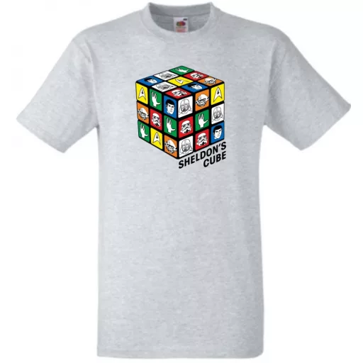Sheldon bűvös mágikus kockája férfi rövid ujjú póló