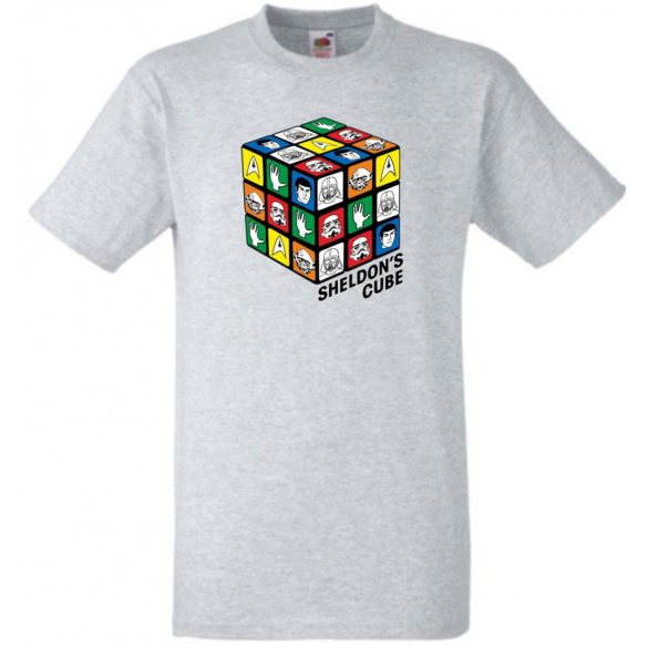 Sheldon bűvös mágikus kockája férfi rövid ujjú póló
