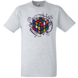 Bűvös kocka, megoldás férfi rövid ujjú póló