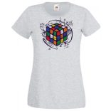 Bűvös kocka, megoldás női rövid ujjú póló